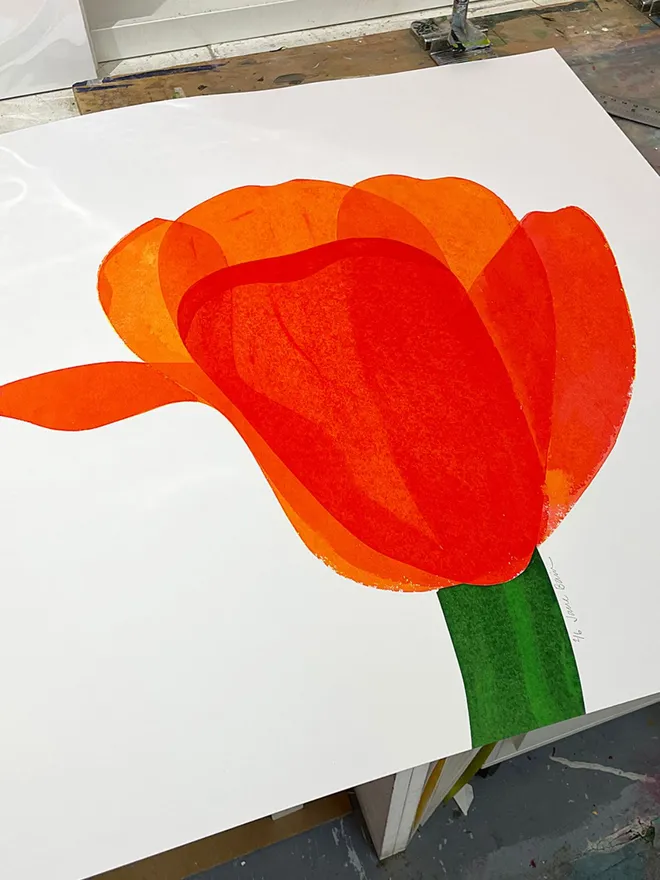 Tulip Flower Screenprint