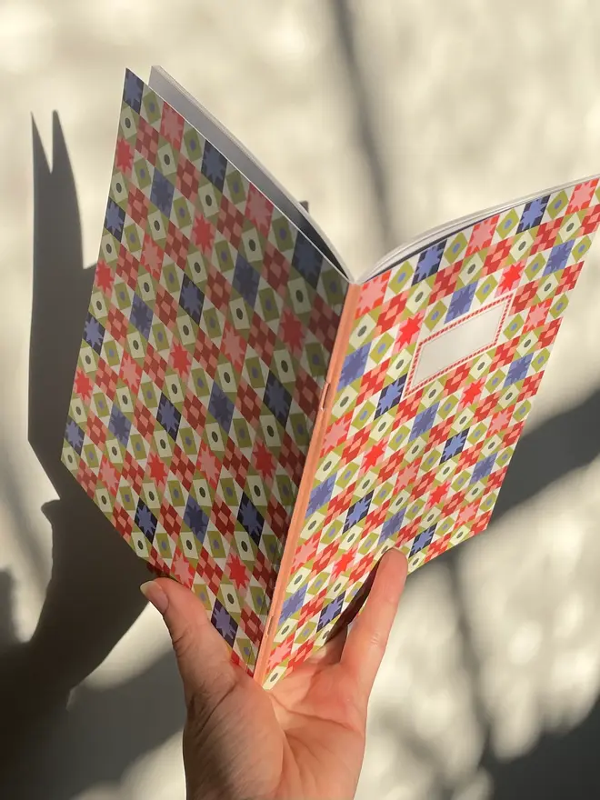 Patterned Notebook, displayed against a white background. 