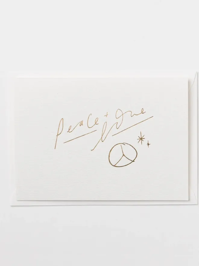 'Peace + Love' Greeting Card 