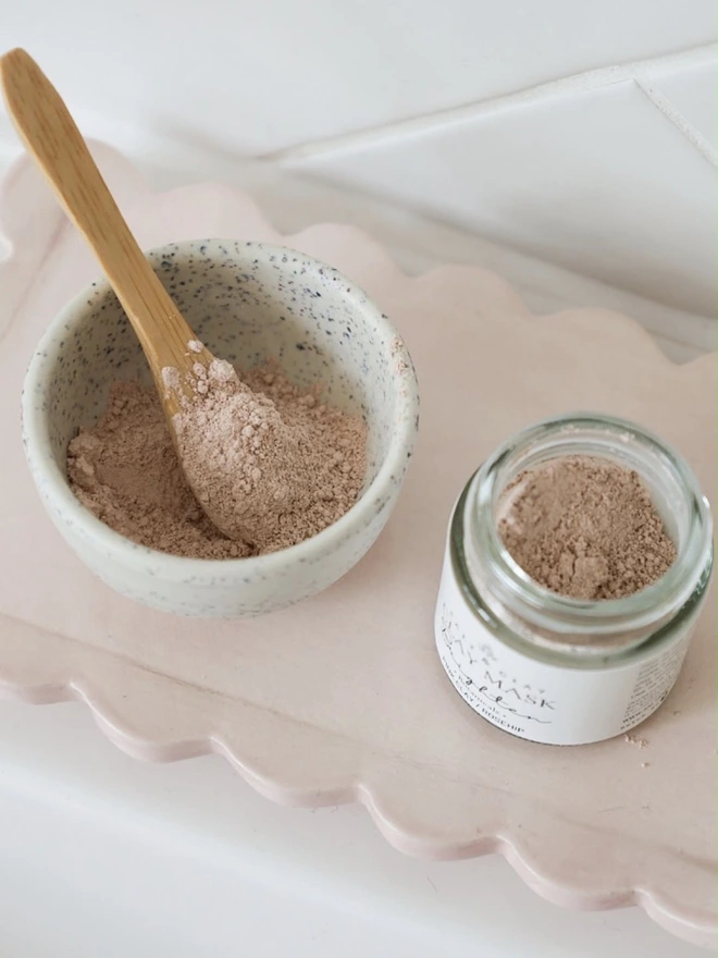 Vegan and organic face mask. 