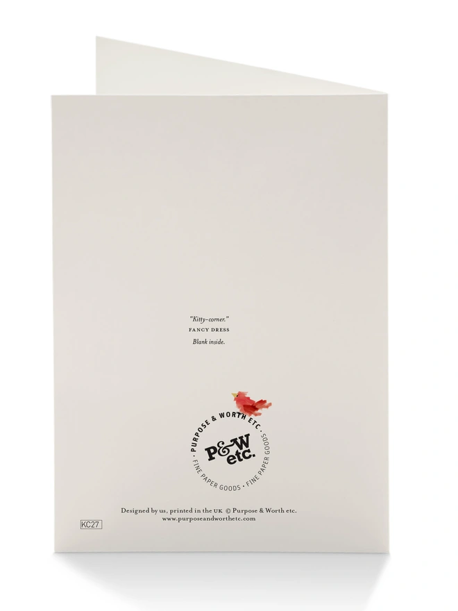 Cats In Fancy Dress Card Back