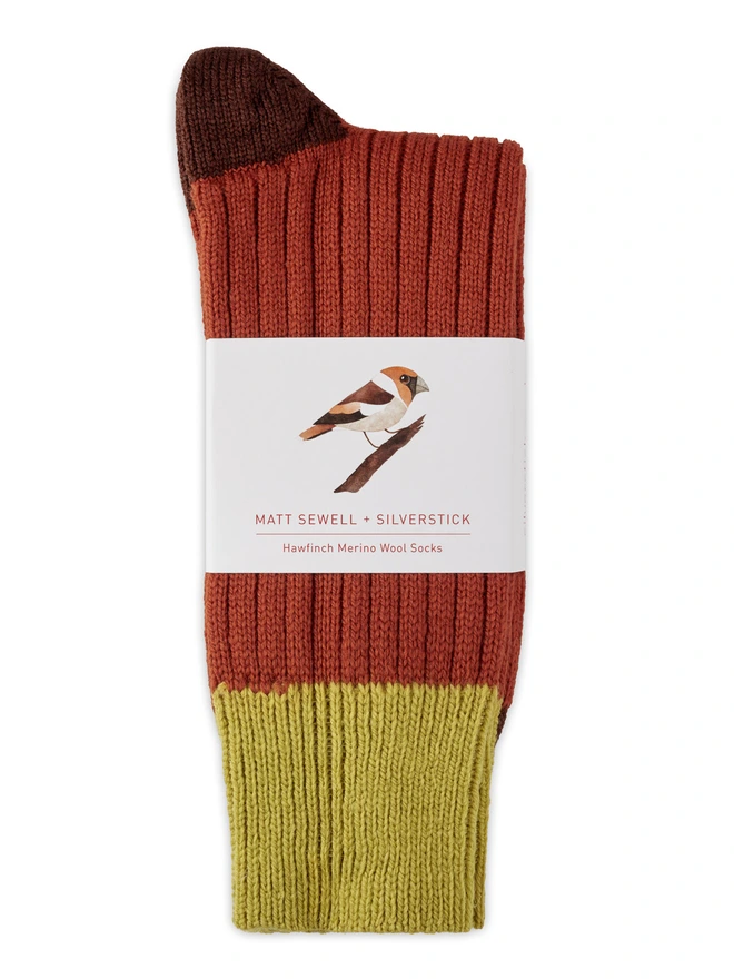 Matt Sewell Hawfinch Merino Sock