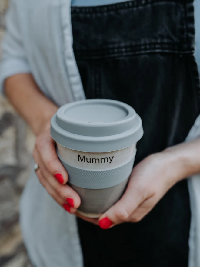 mummy ceramic travel mug