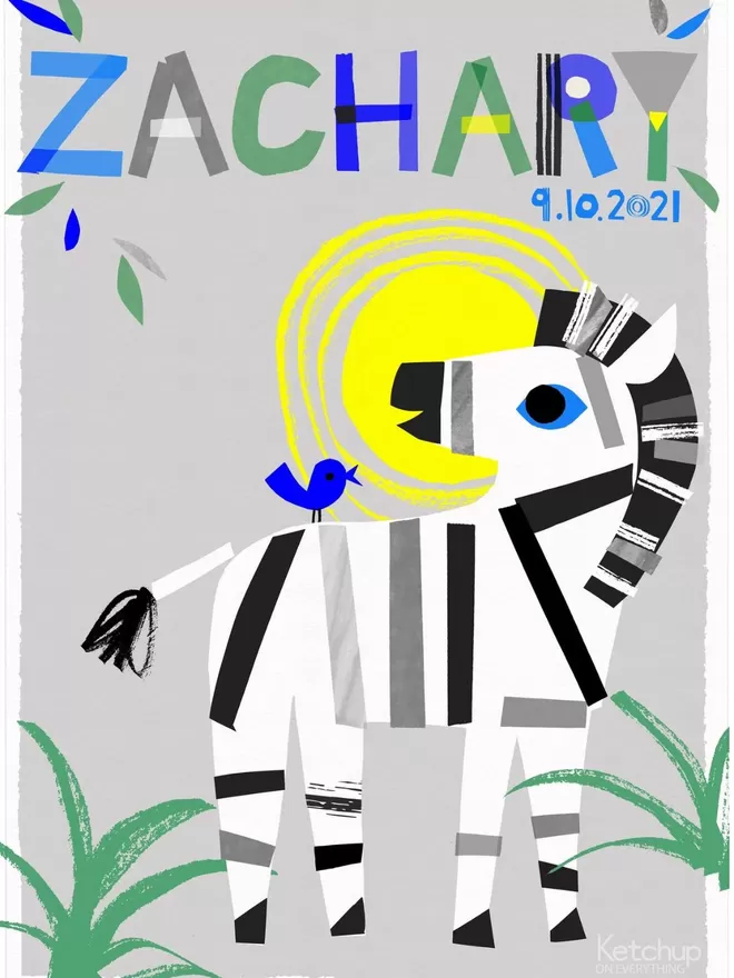Personalised Zebra Print