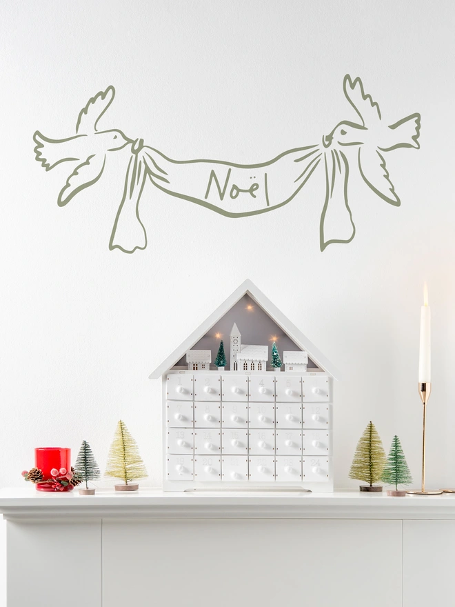 personalised dove banner wall sticker