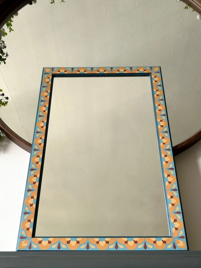 Hand Painted Wooden Mirror