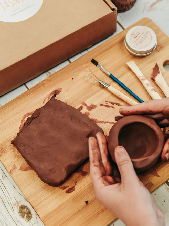 Craft A Plant Pot Clay At Home Kit (Set Of 2)