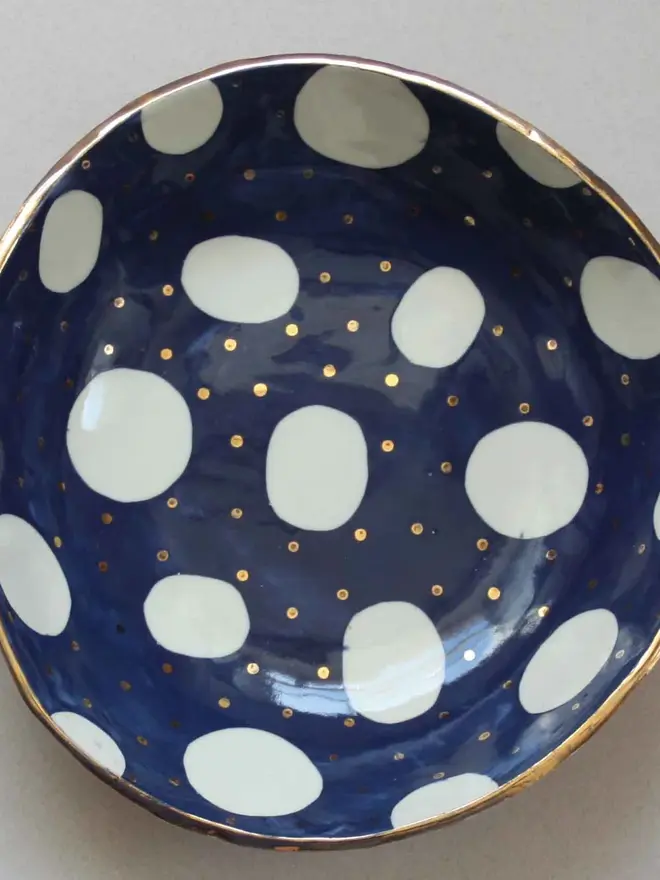 Navy Cosmic Serving Bowl