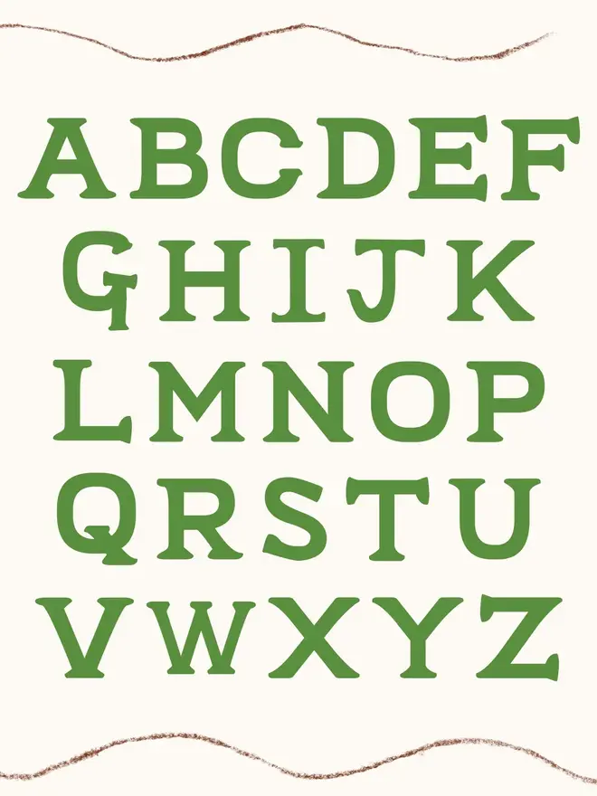 Letters of the alphabet. 