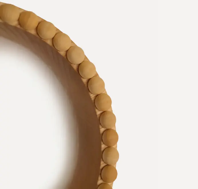 ring shaped pendant lamp in yellow with bobbin rim