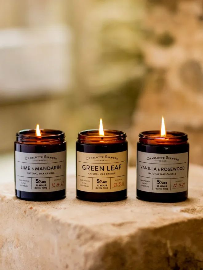 Green Leaf Candle 