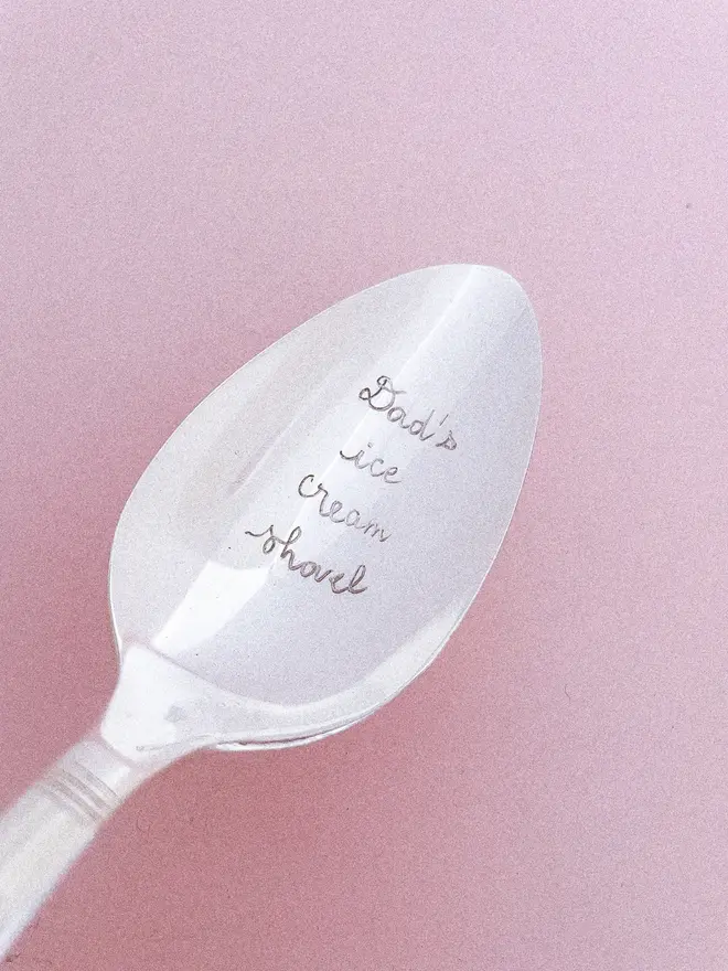 dad's ice cream shovel - personalised vintage spoon custom message