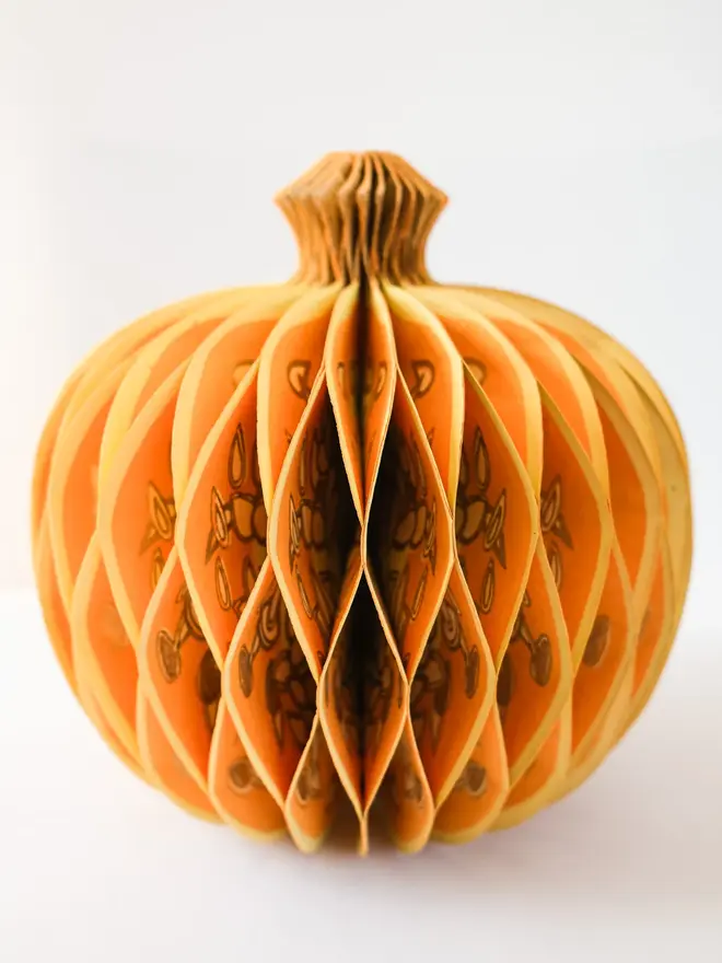 Pumpkin Honeycomb Ornament (Set Of 6)