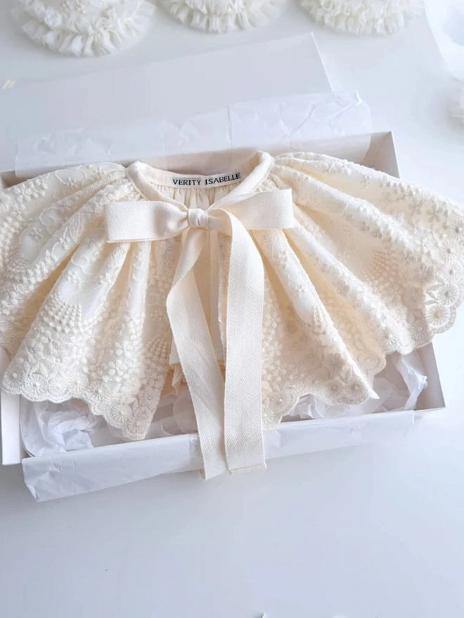 Lucine Lace Cape & Wand Collection  in a cardboard box