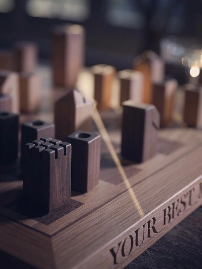 Personalised Oak Chess Board 