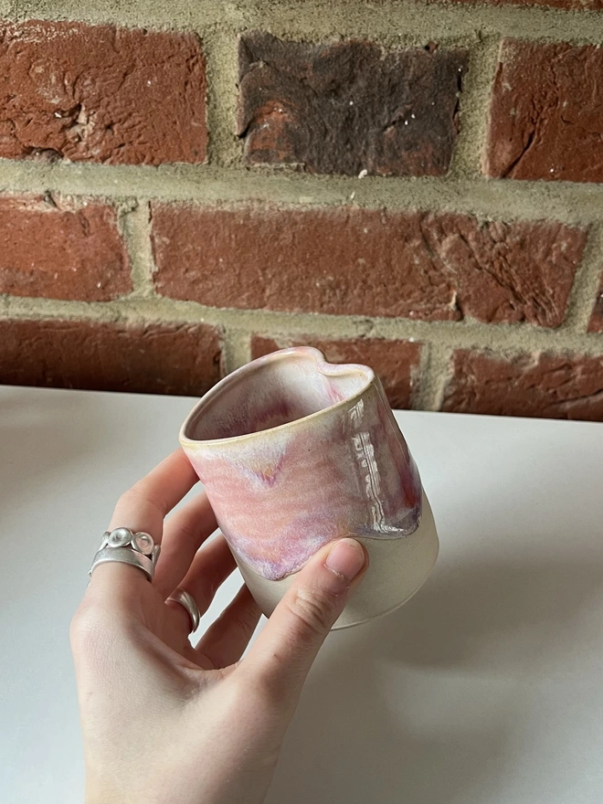 Pink Heart Espresso Cup