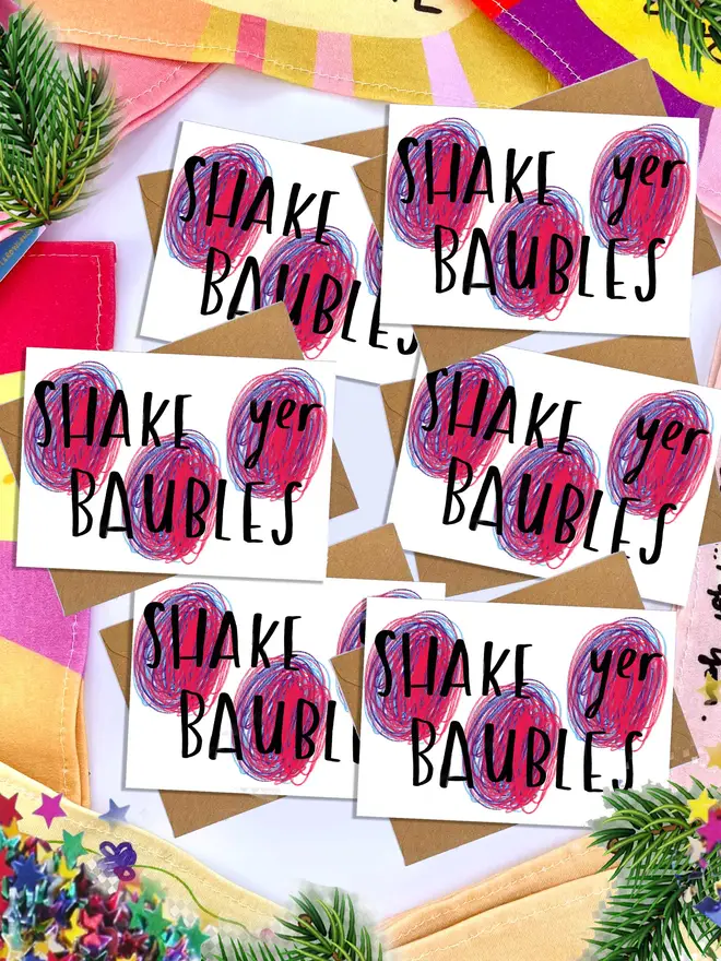 Shake yer baubles 6 pack of cards