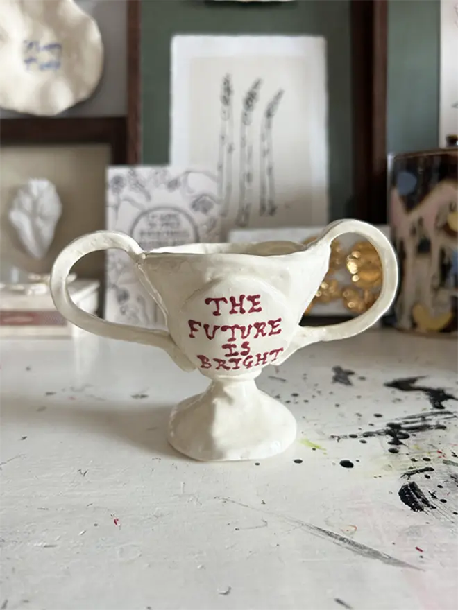 The Future Is Bright Mini Ceramic Trophy