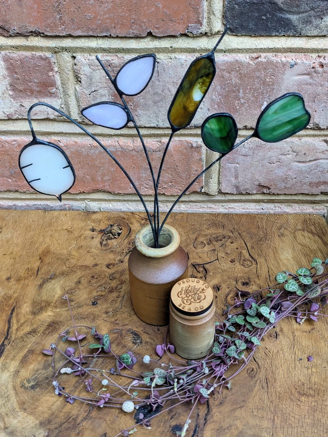 Stained glass flowers