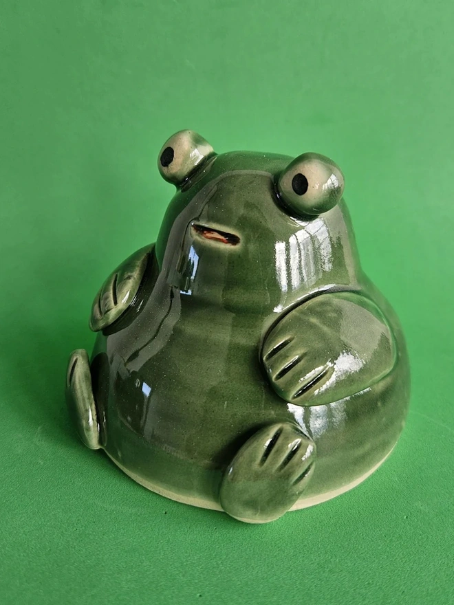 Frog Ceramic Sculpture 