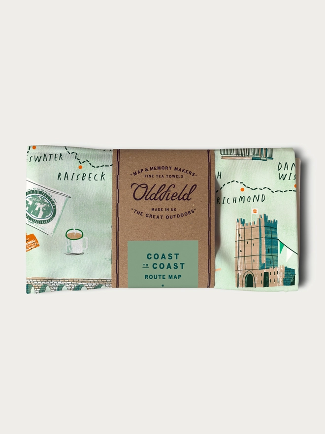 Coast to Coast Tea Towel Folded and Packaged