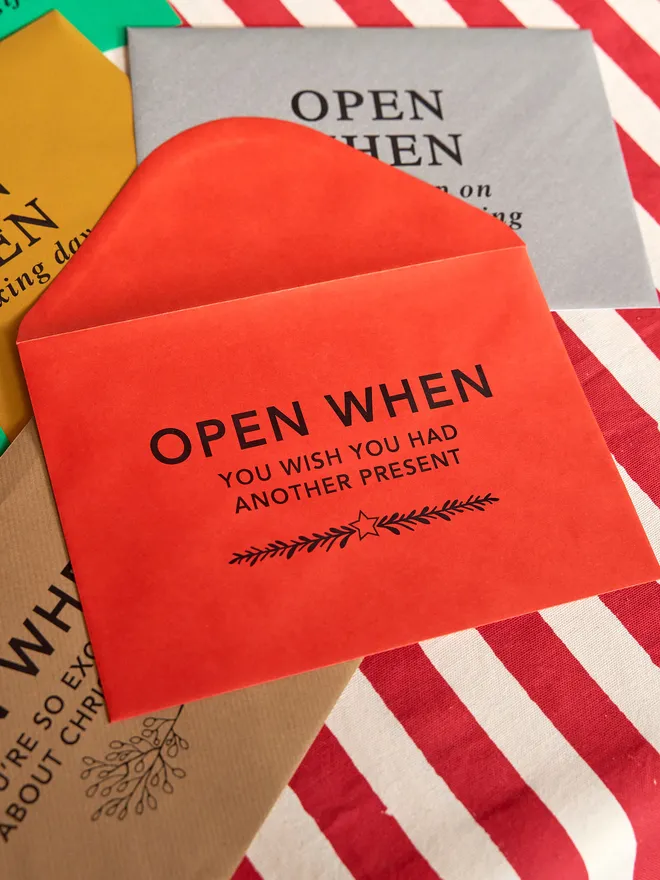 Open When Envelope Gift for Christmas