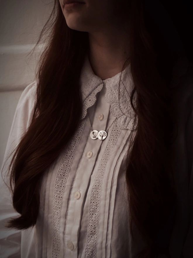 Silver Necklace - Cinquefoil & Primrose