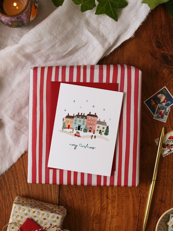 Christmas Village Mini Christmas Card