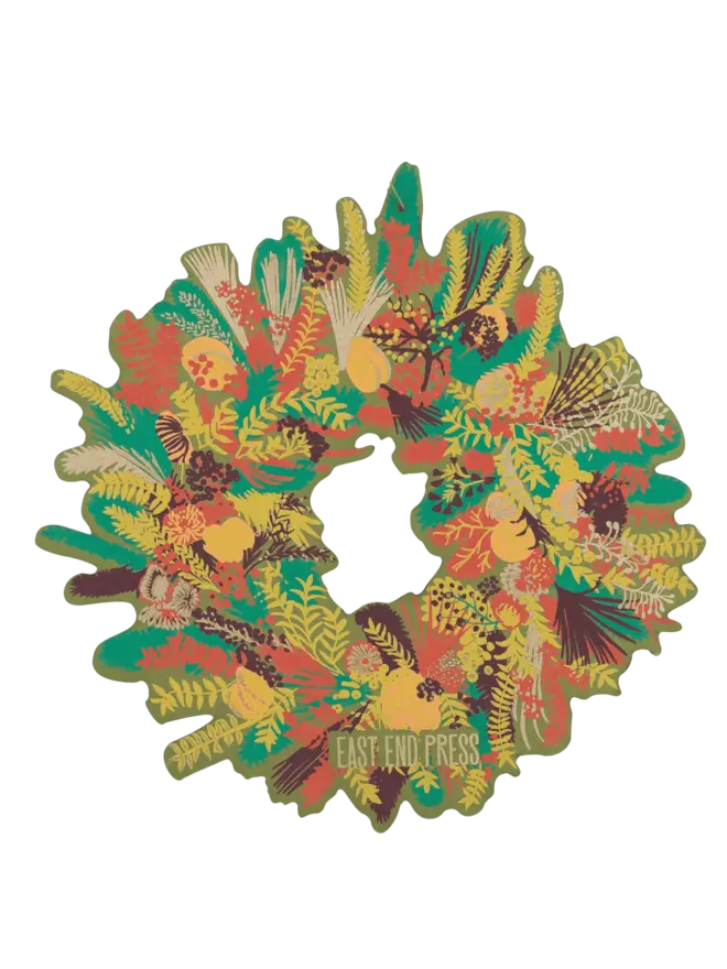 Winter Blooms Cotton Board Wreath