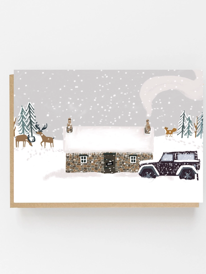 Bothy in the snow christmas cards