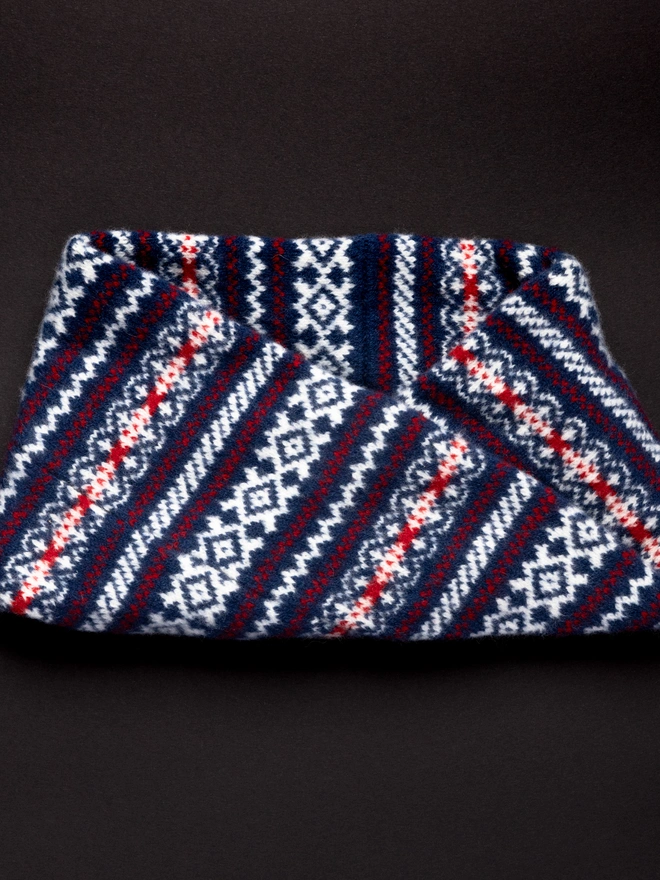 Blue, Red and White Neck Warmer