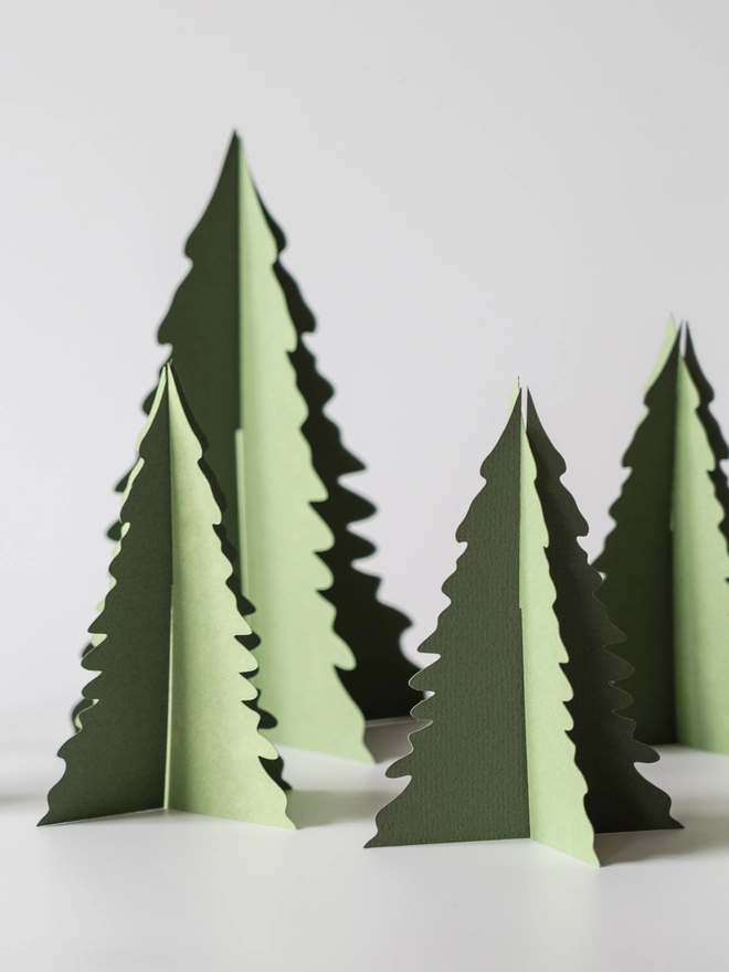 green christmas trees