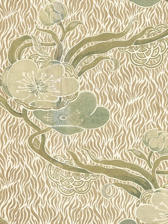 Nouveau Blossom Gold Wallpaper