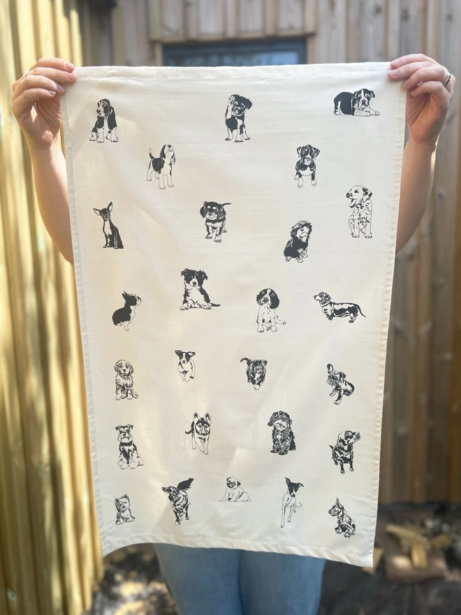 Full Design showing off all the adorable puppies perfect for housewarming, wedding and anniversary gifts