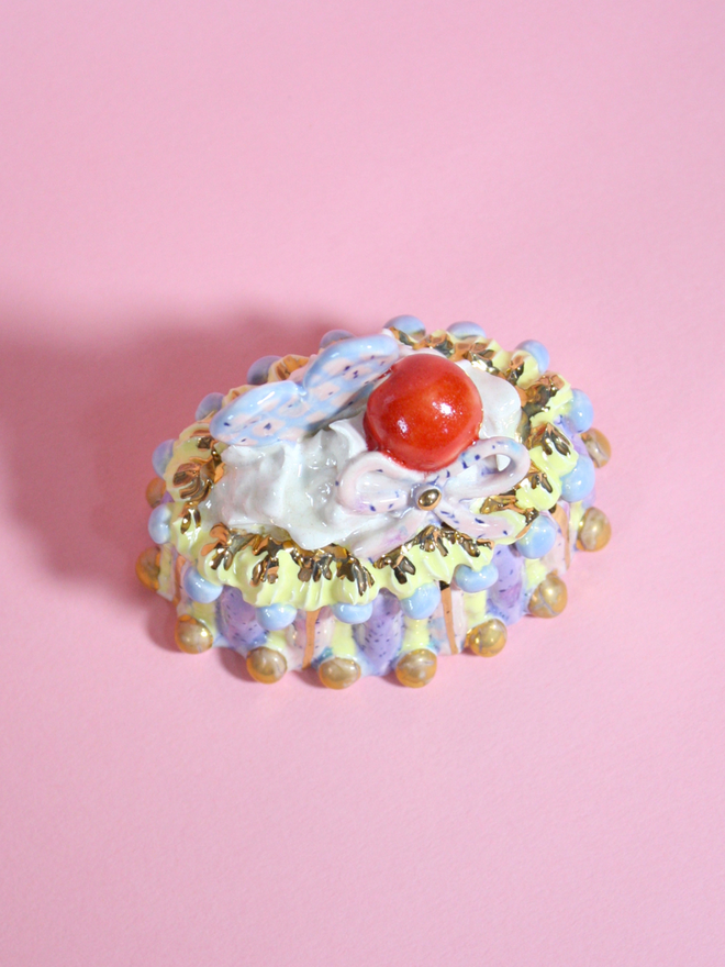 Sherbet Delight Ceramic Cake Sculpture