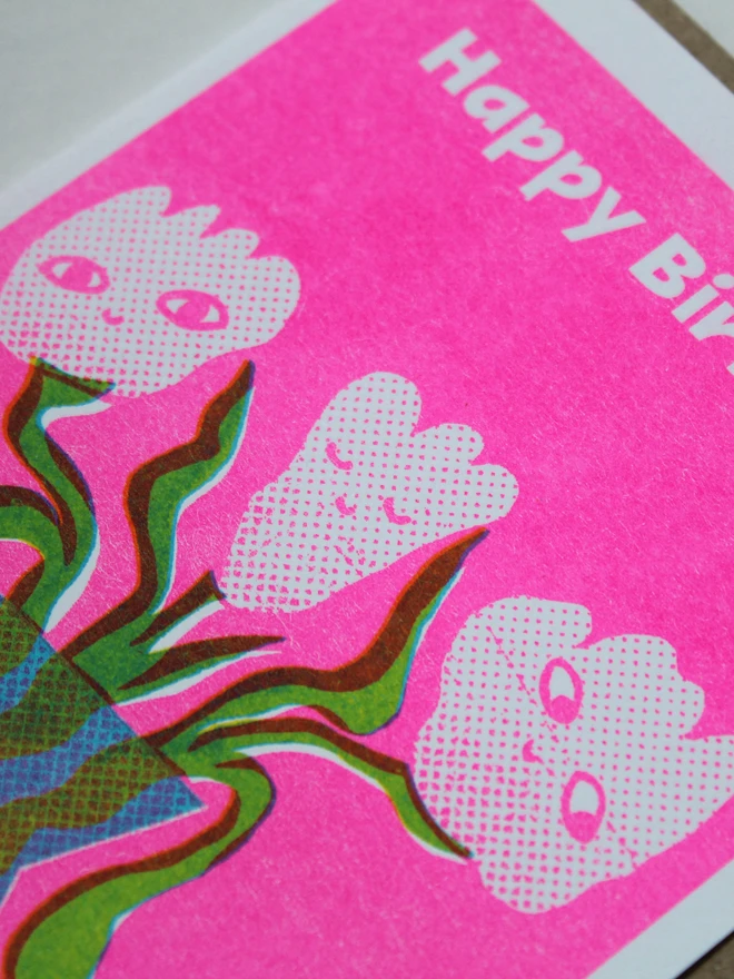 'Happy Birthday' A6 Birthday Flowers Card