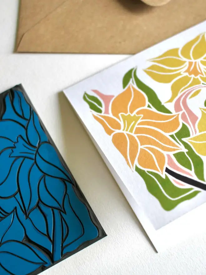 daffodils greeting card