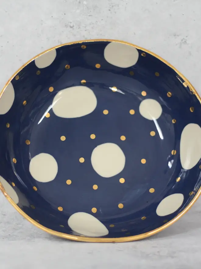 Navy Cosmic Serving Bowl