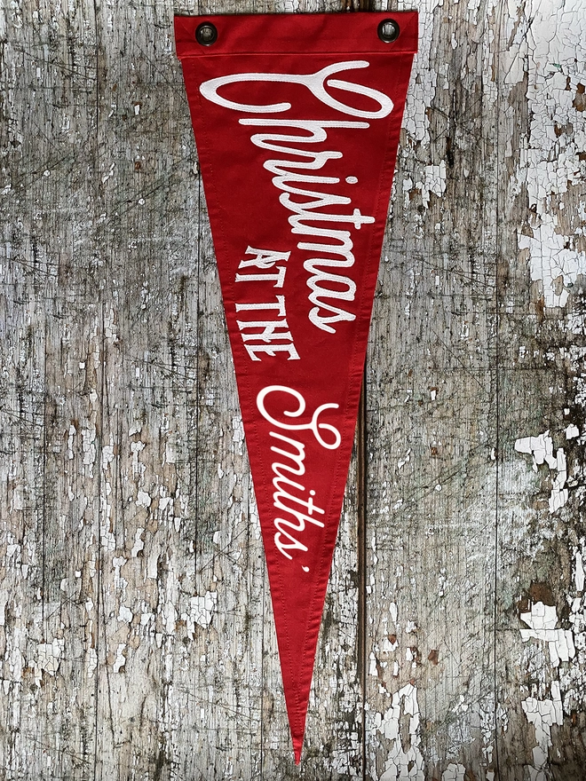 Personalised Family Christmas Pennant Flag