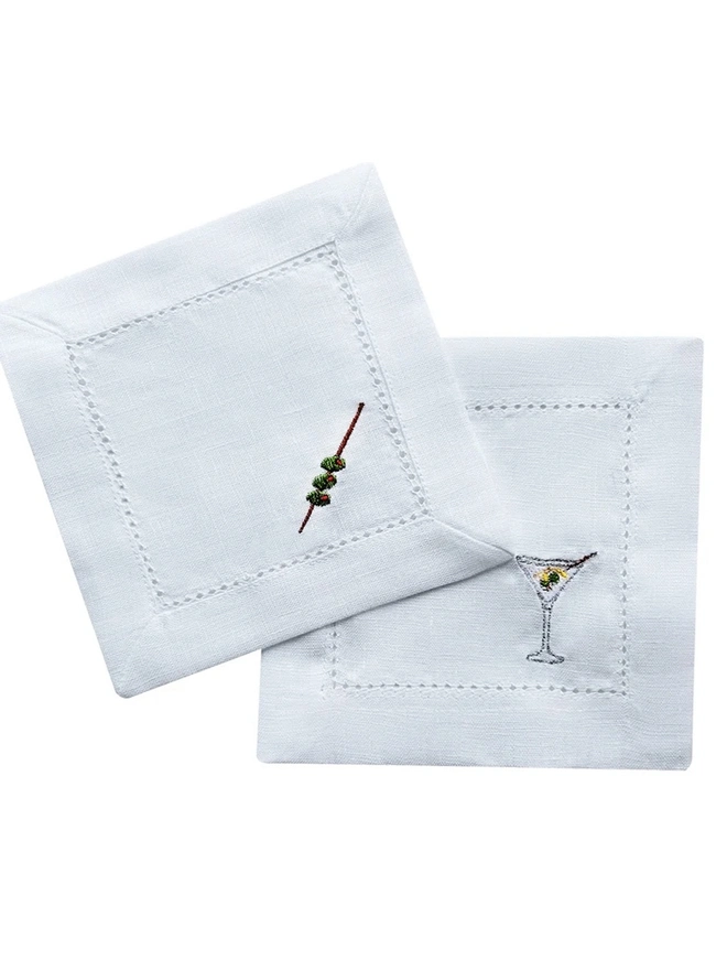 Martini & Olives Cocktail Napkins (Set Of 2)