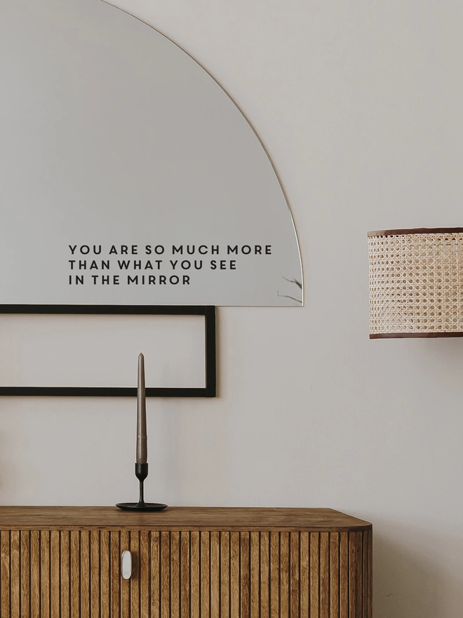 positive quote mirror sticker