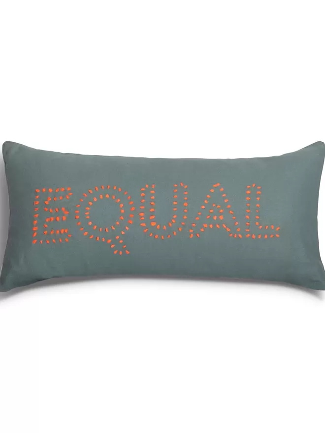 Cushion, Equal, Hand made, blanket stitch.
