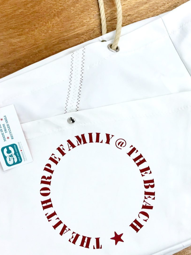 family at the beach bag