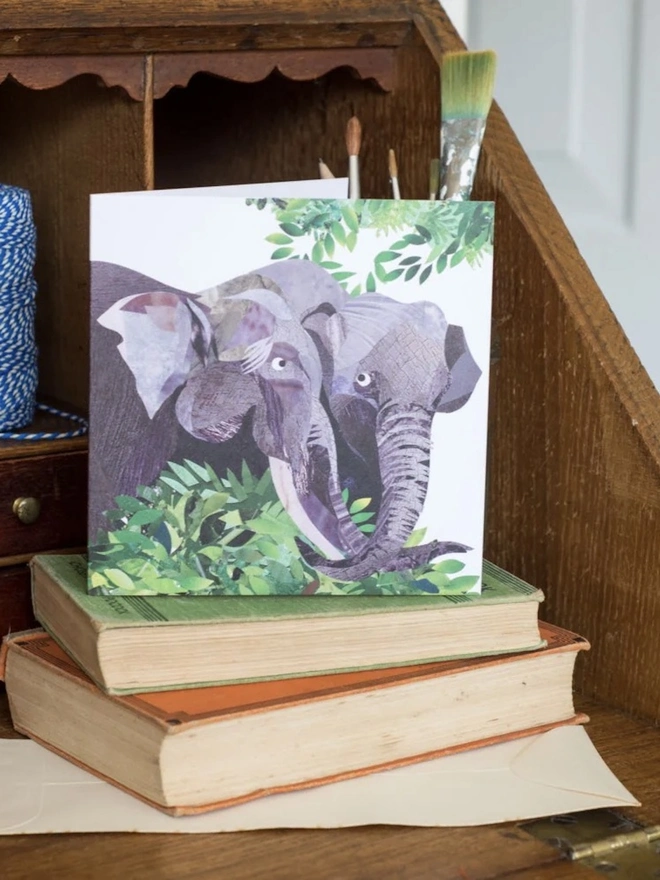 Personalised Elephant Love Greetings Card