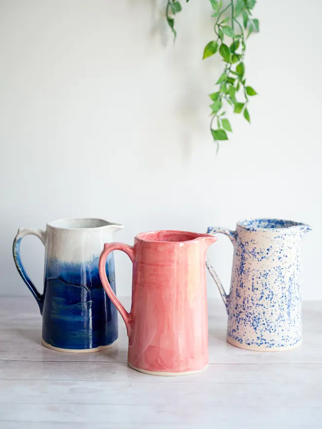 ceramic jug, jenny hopps pottery