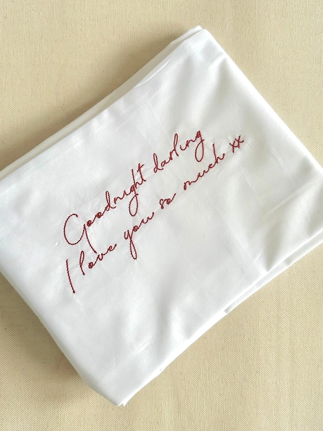 goodnight darling pillowcase