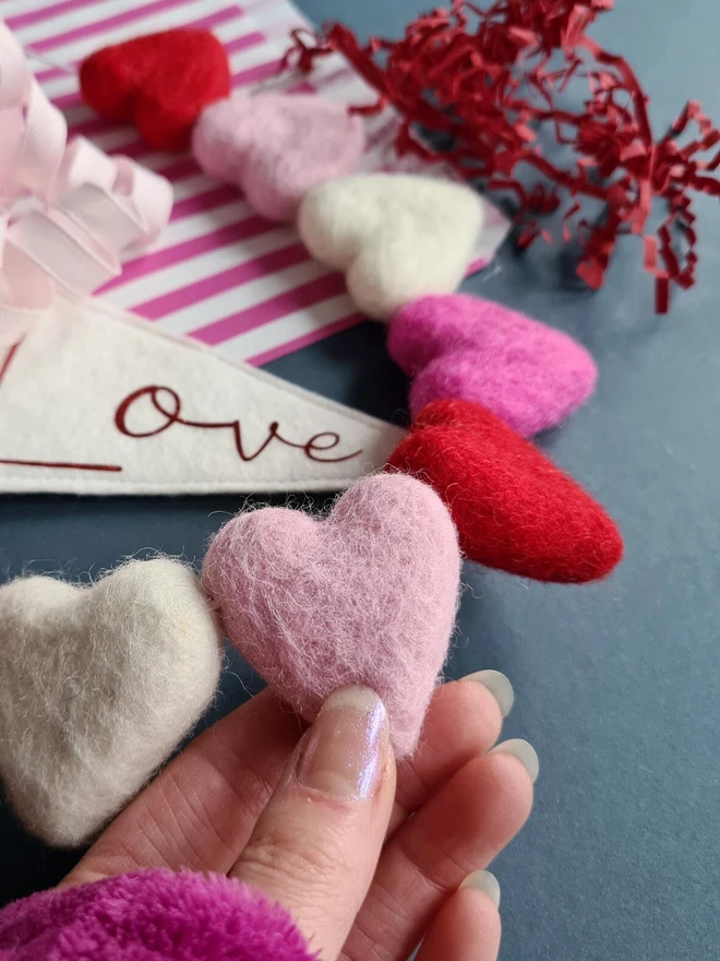 Felt Heart Garland