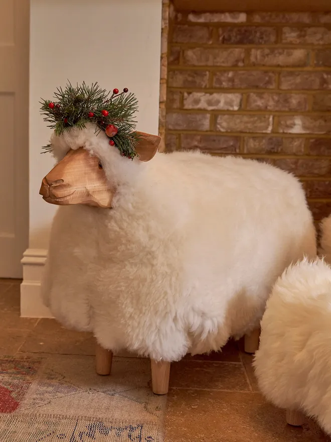 Sheep footstool