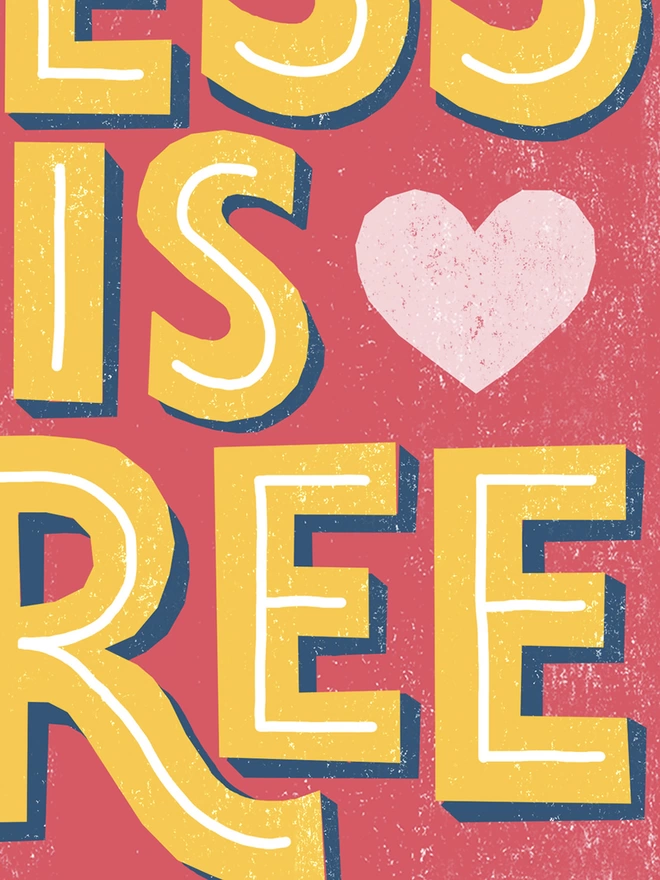 detail of kindness is free typographic print