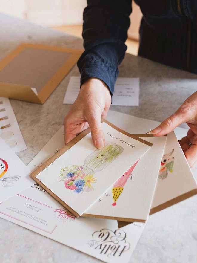 Packing Holly & Co customer orders 